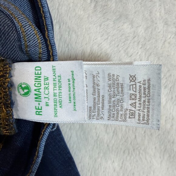 J.Crew 33X32 Full Length Flare Jean Dark Wash Stretch Denim High Rise Classic - Picture 9 of 11